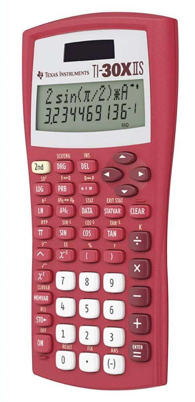 Alt view image 2 of 2 - TI-30XIIS Scientific Calculator, Red