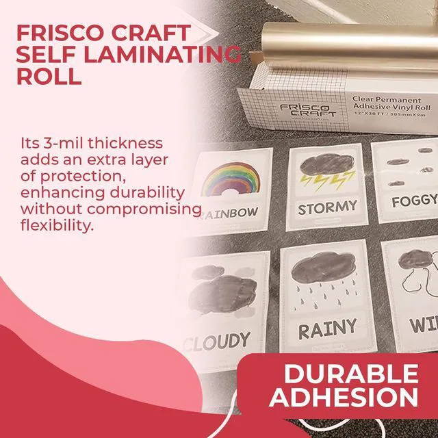 Alt view image 6 of 7 - Transparent Glossy Self Adhesive Laminating Roll 24" x 30 ft Self Laminating Sheets for Decals, Sticker, Photos & More No Heat Sealing, Clear Sheets
