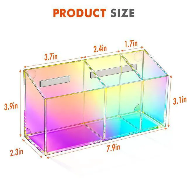 Alt view image 7 of 7 - Magnetic Dry Erase Marker Holder for Whiteboard, Fridge Classroom Acrylic Magnet Pen Holder for Office, Refrigerator, Whiteboard Maker Holder for Teacher, Locker Organizer Accessories-Coloful