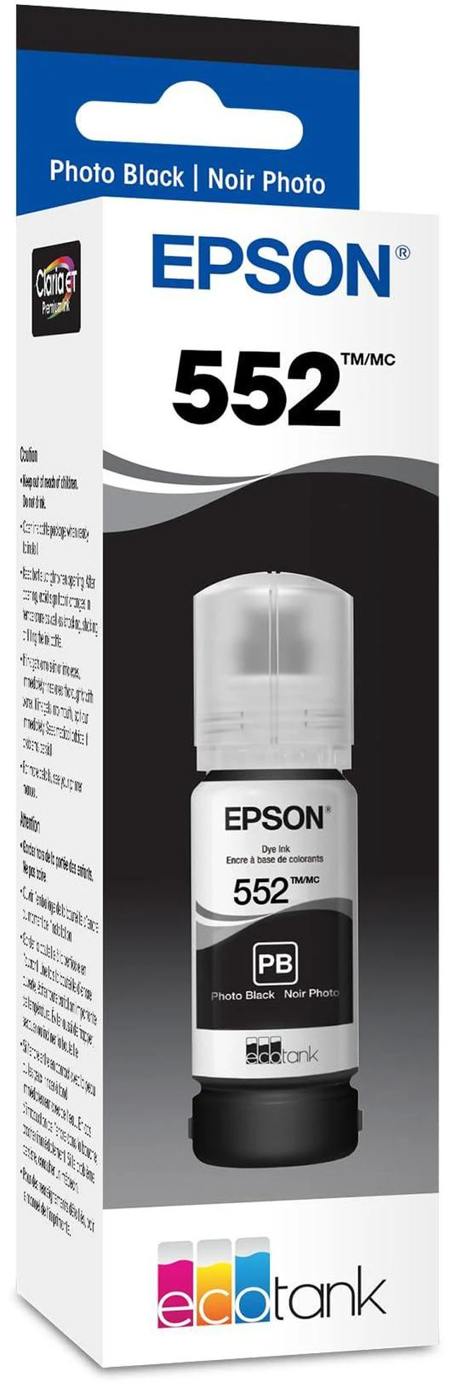 Main image of 552 EcoTank Ink Ultra-high Capacity Bottle Photo Black (T552120-S) Works with ET-8500, 8550