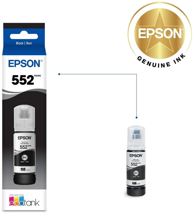 Alt view image 2 of 7 - 552 EcoTank Ink Ultra-high Capacity Bottle Black (T552020-S) Works with ET-8500, 8550