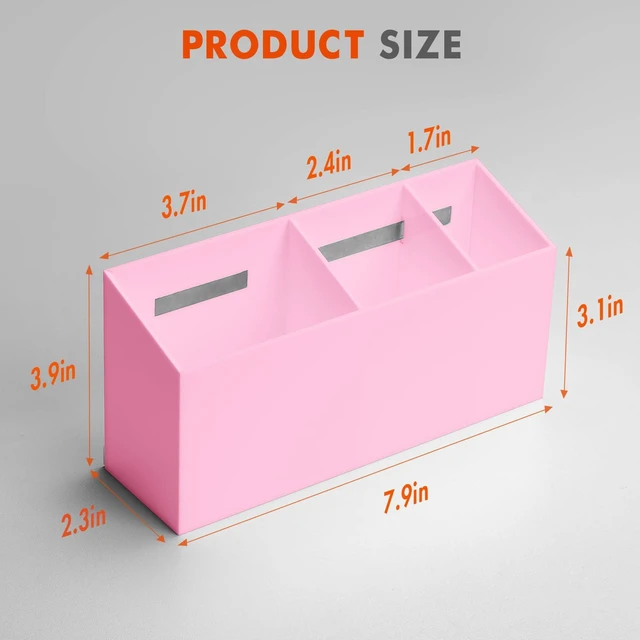 Alt view image 7 of 7 - Magnetic Dry Erase Marker Holder for Whiteboard, Fridge Classroom Acrylic Magnet Pen Holder for Office, Refrigerator, Whiteboard Maker Holder for Teacher, Locker Organizer Accessories-Pink