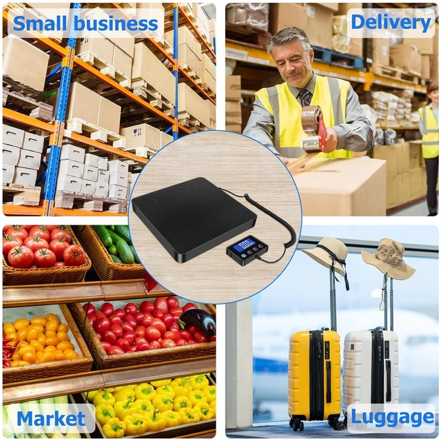 Alt view image 7 of 7 - Shipping Scale, 440 lbs/0.35oz High Accurate Digital Postal Scale with Hold/Tare Function, Postage Scale for Packages, Luggage, Small Business, Home Use, Battery & Charging Cable Include