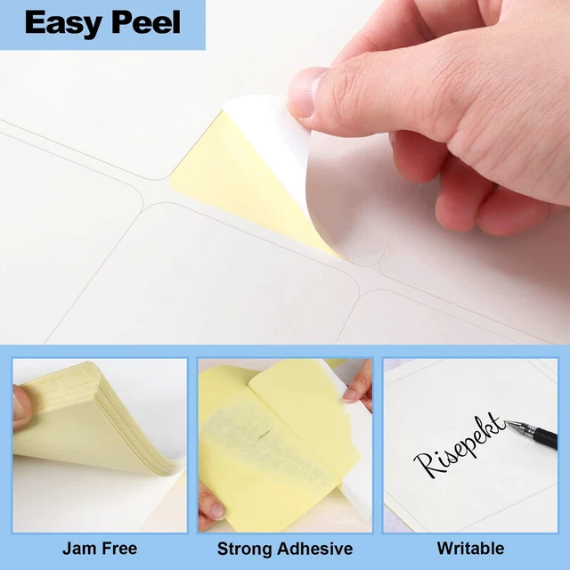 Alt view image 4 of 7 - 600 Pcs 4" x3-1/3 6 Up Shipping Labels for Laser & Inkjet Printer 100 Sheets Permanent Strong Adhesive Matte White 6 Labels per Page Sheets, Blank Mailing 6 per Sheet Barcode Labels Stickers