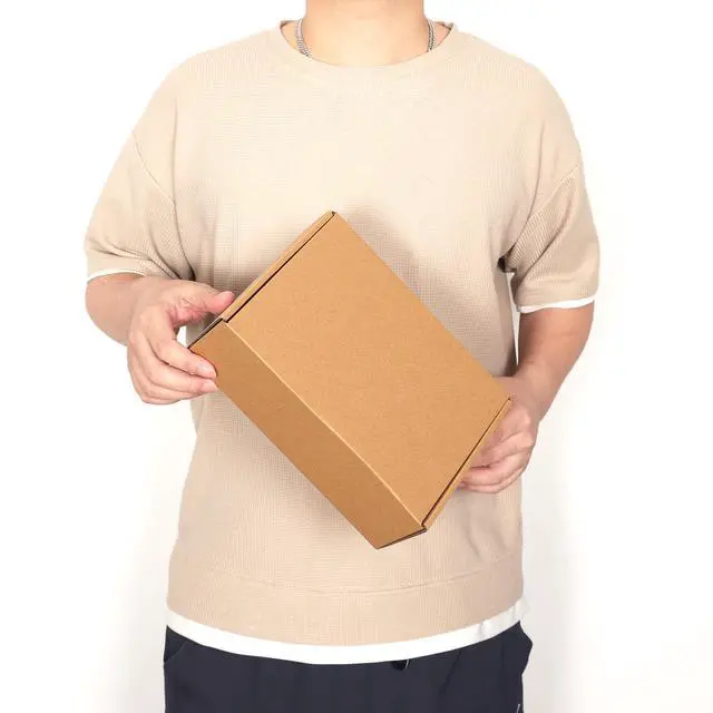 Alt view image 4 of 7 - 9x6x3 inch Small Shipping Boxes, Set of 30 Mailing Boxes, Brown 30 Smile Stickers, Single Corrugated, DIY Cardboard, Easy Fold, Shape Well, Self locking, Book Shipping, Business Packaging