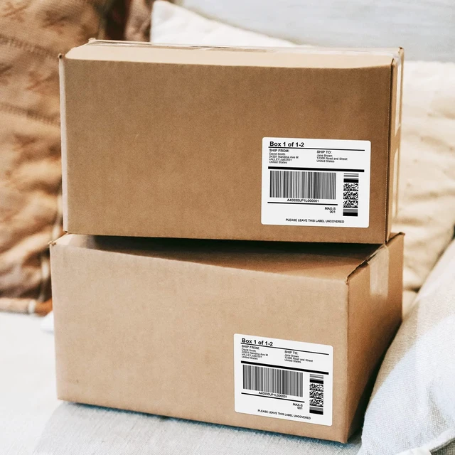 Alt view image 6 of 7 - 600 Pcs 4" x3-1/3 6 Up Shipping Labels for Laser & Inkjet Printer 100 Sheets Permanent Strong Adhesive Matte White 6 Labels per Page Sheets, Blank Mailing 6 per Sheet Barcode Labels Stickers