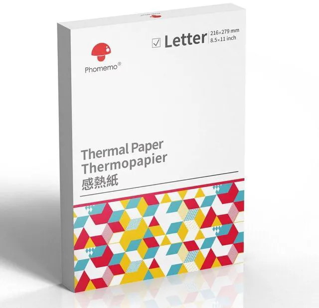 Main image of Thermal Printer Paper 8.5''×11'' for M08F M832D M832 M834, 200Pcs Inkless Printer Paper for Thermal Printing, Compatible with TATTMUSE A285M, Gloryang, NDYIN N80 Portable Printer, US Letter