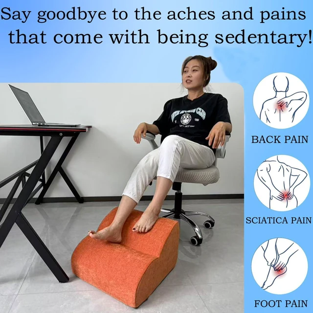 Alt view image 4 of 7 - Foot Rest for Under Desk at Work.Multifunctional 3-Tier Foot Stool With Washable Footrest.For Under Desk,Office Chair Gaming Chair & Sofa,Leg Elevation Pillow,supports Posture