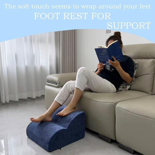 Alt view image 6 of 7 - Foot Rest for Under Desk at Work.Multifunctional 3-Tier Foot Stool With Washable Footrest.For Under Desk,Office Chair Gaming Chair & Sofa,Leg Elevation Pillow,supports Posture