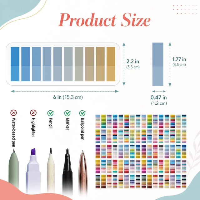 Alt view image 3 of 7 - 16000 Pcs Annotation Tabs, 80 Color Writable Sticky Tabs for Book Self-adhesive Index Tabs Feature a Transparent Writable Design for Annotating Books, Bible Pages, Journals and Study Notes