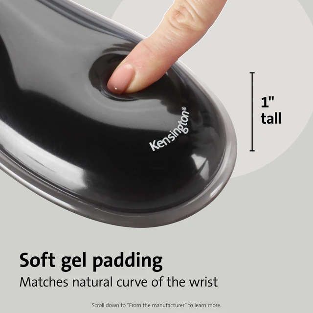 Alt view image 3 of 7 - Duo Gel Wrist Rest for Keyboard, Wrist Pad for Keyboard, Ergonomic Keyboard Wrist Pad, Computer Keyboard Pad with Wrist Support, Cooling Gel, Non-Skid Backing, Blue K62397AM, 19" x3.7
