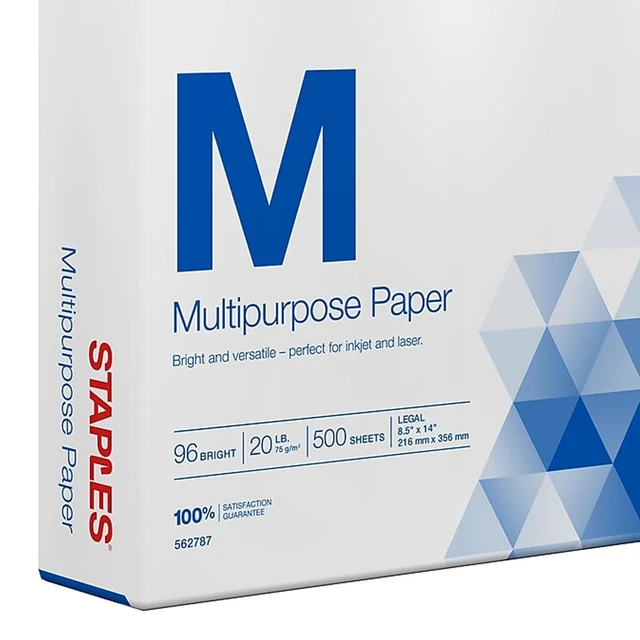 Alt view image 2 of 5 - Multipurpose Laser & Inkjet Copy Paper, 8.5x14, 20 lb., ColorLok Legal-size, 96 Bright white paper, sold by the ream, for sharp text and vivid color prints