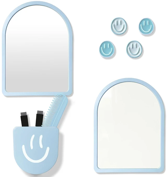 Main image of 10 pcs - Blue Locker Accessories, Locker Decorations Including Mirrors, whiteboards, Magnets and organizing Supplies. Ideal for Back-to-School Essentials and The Office (10 Pcs - Blue)