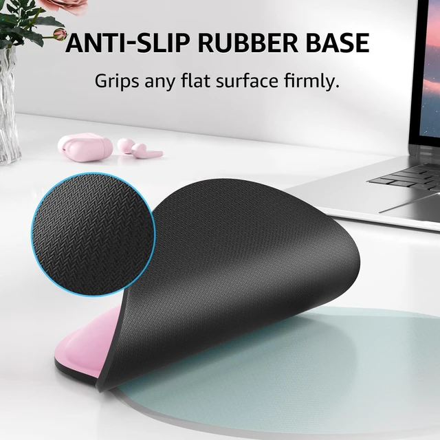 Alt view image 4 of 6 - Keyboard Wrist Rest & Mouse Pad with Wrist Rest, Pale Pink Memory Foam Wrist Support, Ergonomic Design, Non-Slip Base, Office and Home Use
