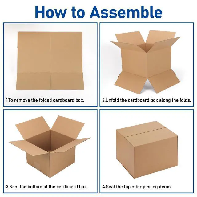 Alt view image 3 of 5 - 25 Packs 8x8x6 Shipping Boxes for Small Business, Corrugated Cardboard Boxes Bulk for Shipping Packing Mailing