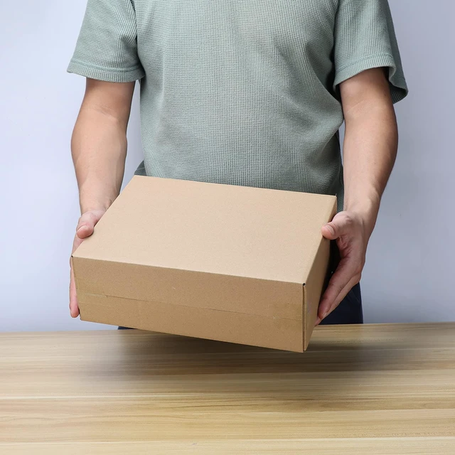 Alt view image 7 of 7 - Shipping Boxes 12x9x4, Cardboard Shipping Mailing Box for Packaging, 25 Packs Corrugated Cardboard Boxes for Small Business, Easy Assemble for Shipping Packing Mailing Bulk