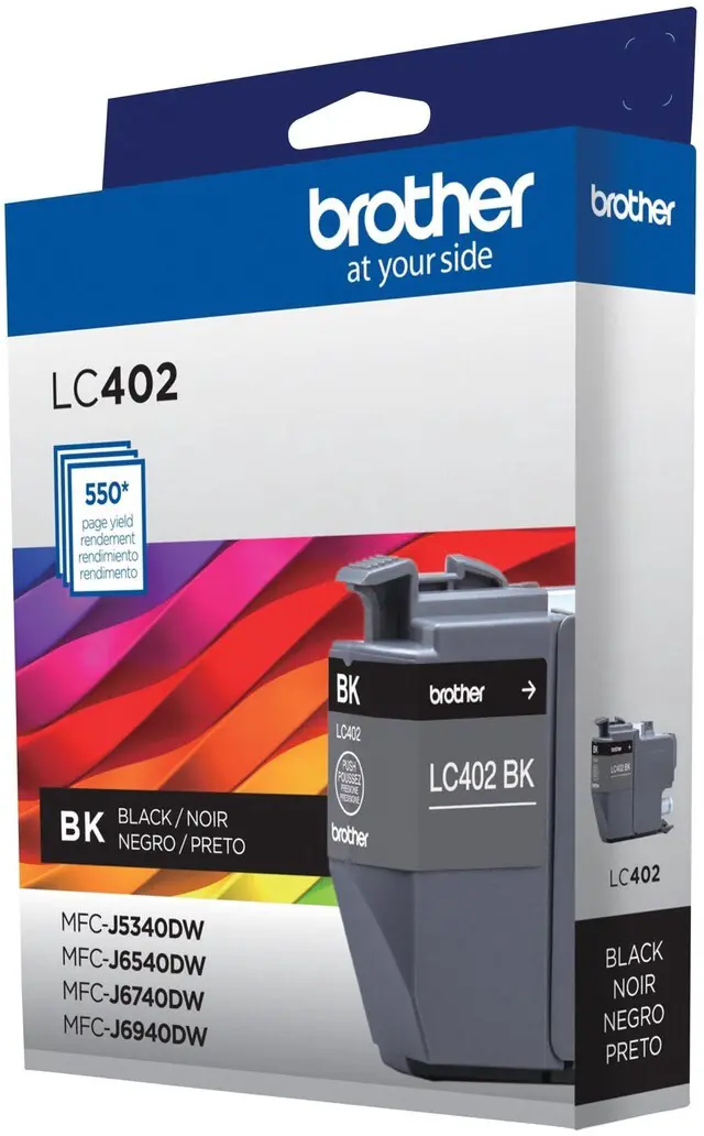 Alt view image 2 of 7 - Genuine LC402BK Standard Yield Black Ink Cartridge