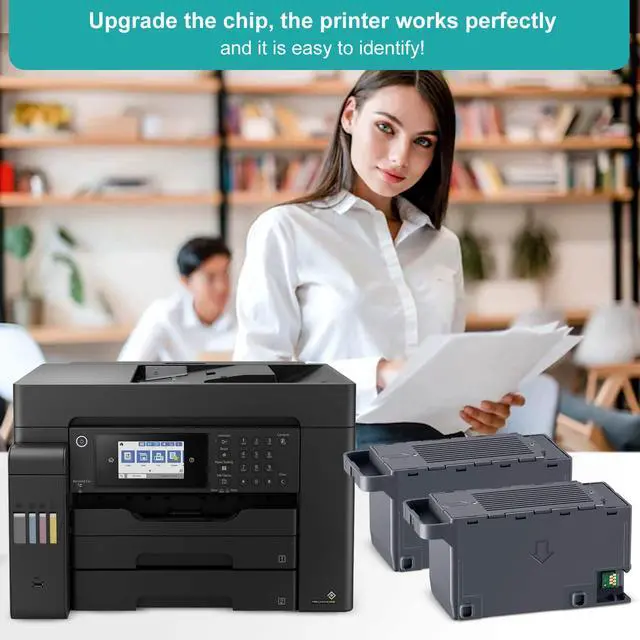 Alt view image 5 of 6 - C9345 Ink Maintenance Box Replacement for WF-7840 ET-16650 ET-16600 ET-8550 ET-5850 ET-5880 ET-8500 WF-7820 WF-7310 ET-5800 EC-C7000 ST-C8000 ST-C8090 Printers (C12C934591/PXMB9/C9345)(2 Packs)