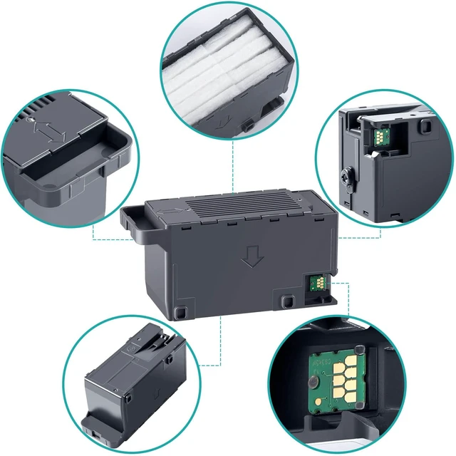 Alt view image 6 of 6 - C9345 Ink Maintenance Box Replacement for WF-7840 ET-16650 ET-16600 ET-8550 ET-5850 ET-5880 ET-8500 WF-7820 WF-7310 ET-5800 EC-C7000 ST-C8000 ST-C8090 Printers (C12C934591/PXMB9/C9345)(2 Packs)