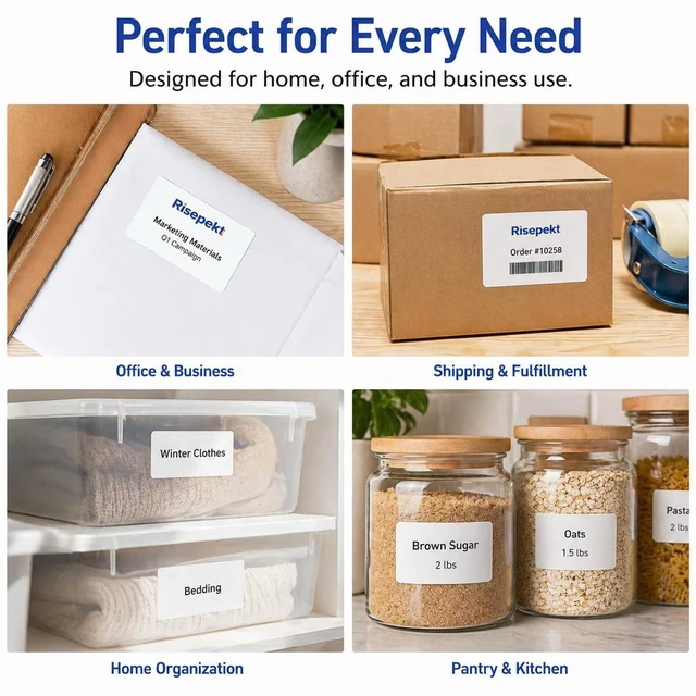 Alt view image 7 of 7 - 1000 Pcs 2"x4" 10 Up Shipping Labels for Laser & Inkjet Printer 100 Sheets 2" x 4" FBA Labels on US Letter, 10 per Sheet Return Address Labels, 10 per Page