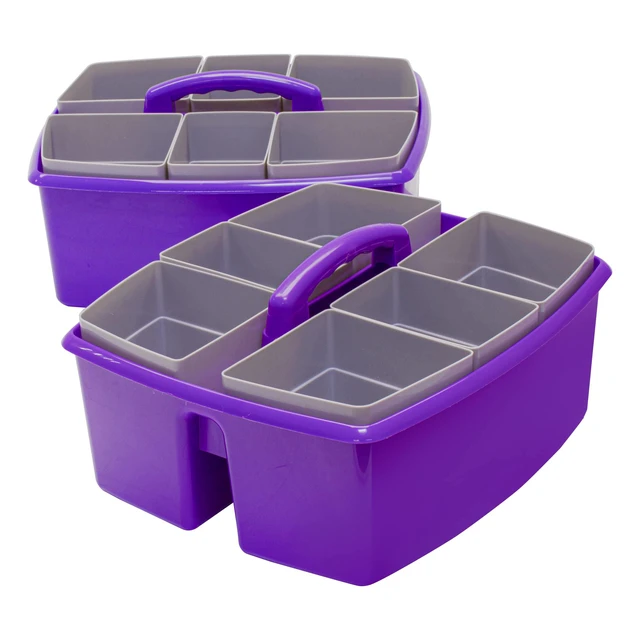 Alt view image 2 of 7 - Large Classroom Caddy with Cups, 13 x 11 x 6.575 Inches, Purple, Case of 2 (00986U02C)