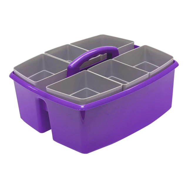 Alt view image 3 of 7 - Large Classroom Caddy with Cups, 13 x 11 x 6.575 Inches, Purple, Case of 2 (00986U02C)
