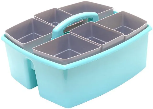 Alt view image 3 of 7 - Large Classroom Caddy with Cups, 13 x 11 x 6.575 Inches, Teal, Case of 2 (00984U02C)