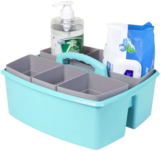 Alt view image 6 of 7 - Large Classroom Caddy with Cups, 13 x 11 x 6.575 Inches, Teal, Case of 2 (00984U02C)