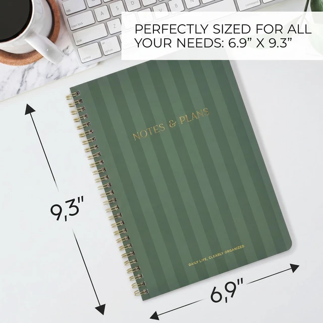 Alt view image 3 of 7 - Beautiful Daily Planner And Notebook With Hourly Schedule - Spiral Notepad Aesthetic Spiral to Do List Notepad to Easily Organize Your Tasks and Appointments - School or Office Supplies for Women