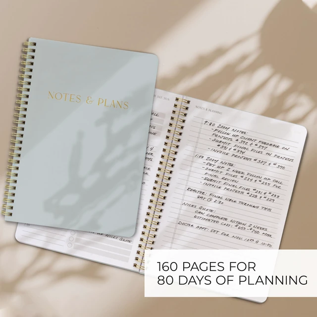Alt view image 4 of 7 - Beautiful Daily Planner And Notebook With Hourly Schedule - Spiral Notebook Aesthetic Spiral to Do List Notepad to Easily Organize Your Tasks and Appointments - School or Office Supplies