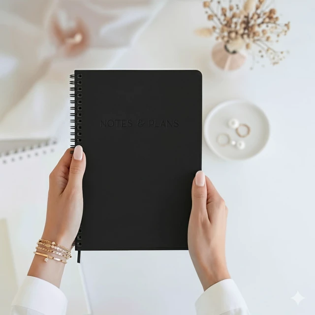 Alt view image 3 of 7 - Beautiful Daily Planner And Notebook With Hourly Schedule - Spiral Notebook Aesthetic Spiral to Do List Notepad to Easily Organize Your Tasks and Appointments - School or Office Supplies for Women
