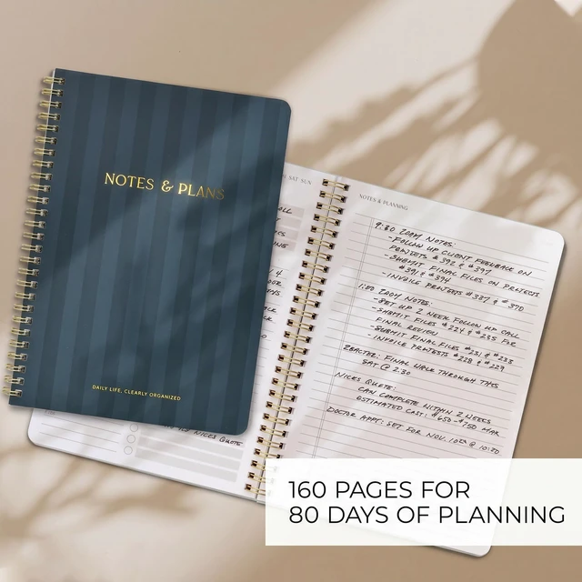 Alt view image 6 of 7 - Beautiful Daily Planner And Notebook With Hourly Schedule - Spiral Notepad Aesthetic Spiral to Do List Notepad to Easily Organize Your Tasks and Appointments - School or Office Supplies for Women