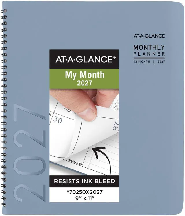 Main image of 2027 Planner, Monthly, 9" x 11", Contemporary, Slate Blue (70250X2027)
