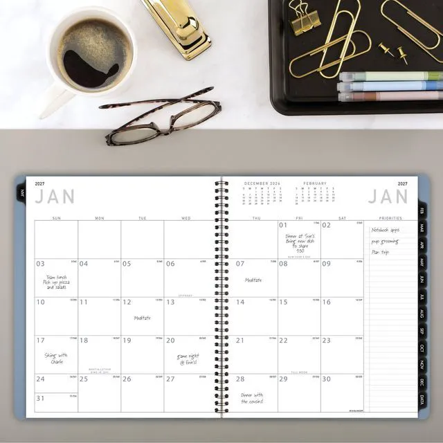 Alt view image 2 of 7 - 2027 Planner, Monthly, 9" x 11", Contemporary, Slate Blue (70250X2027)