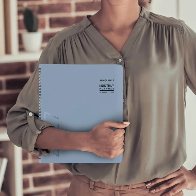 Alt view image 4 of 7 - 2027 Planner, Monthly, 9" x 11", Contemporary, Slate Blue (70250X2027)