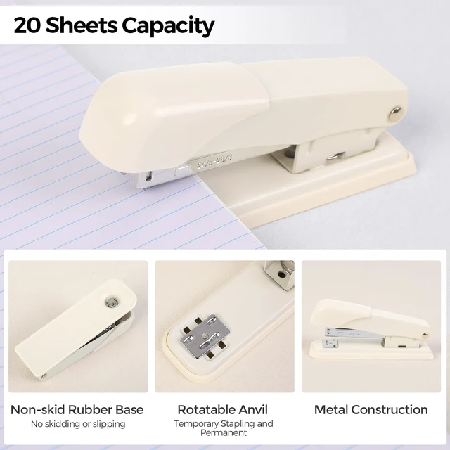 Alt view image 6 of 7 - Office Supplies Set, Stapler and Tape Dispenser Set,10PCS Desk Accessories Kit with Stapler, Tape Dispenser, Scissors, Clips & Staple Remover, for Home Office, School