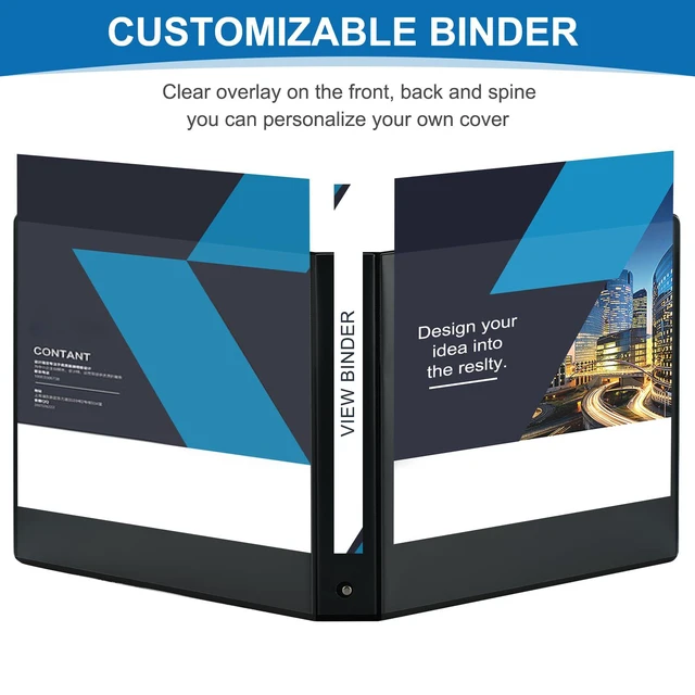 Alt view image 6 of 7 - 1.5-Inch 3-Ring Binder with Pockets, 1-1/2 Clear View Binders, PVC Free, Holds up to 325 Sheets US Letter Size, Perfect for School,Office and Home(12 Pack, Black)