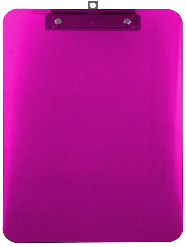Alt view image 4 of 6 - Pink Clear Clipboards Letter Size Low Profile (6-Pack)