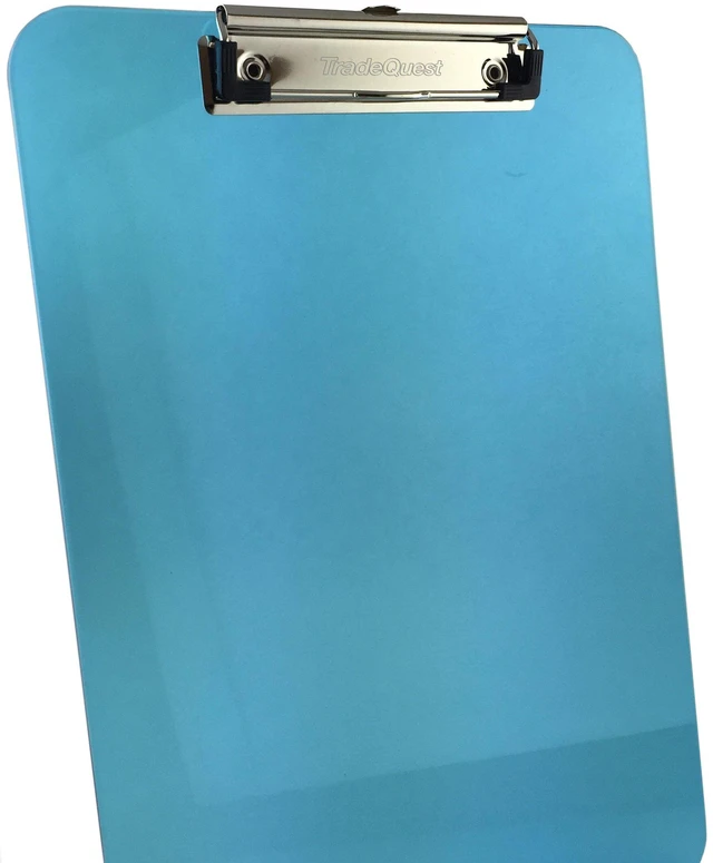 Alt view image 2 of 6 - Sky Blue Clear Clipboards Letter Size Low Profile (6-Pack)