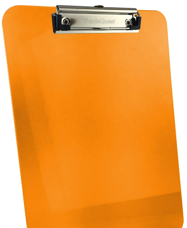 Alt view image 2 of 6 - Orange Clear Clipboards Letter Size Low Profile (6-Pack)