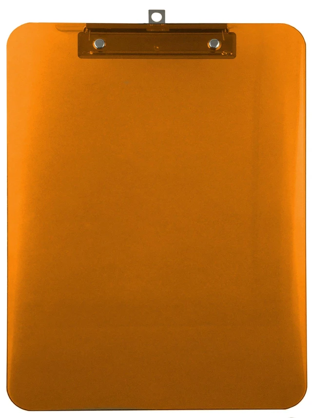 Alt view image 4 of 6 - Orange Clear Clipboards Letter Size Low Profile (6-Pack)