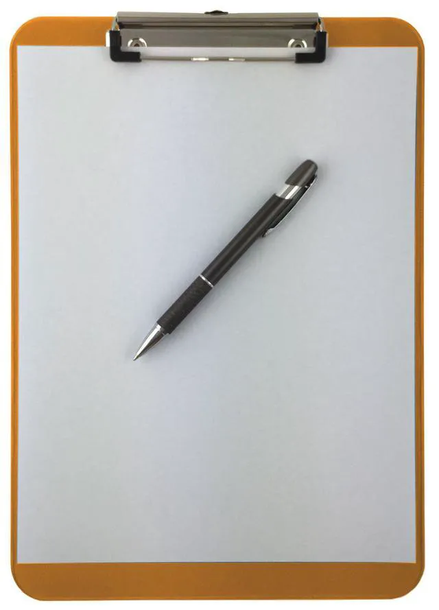 Alt view image 6 of 6 - Orange Clear Clipboards Letter Size Low Profile (6-Pack)