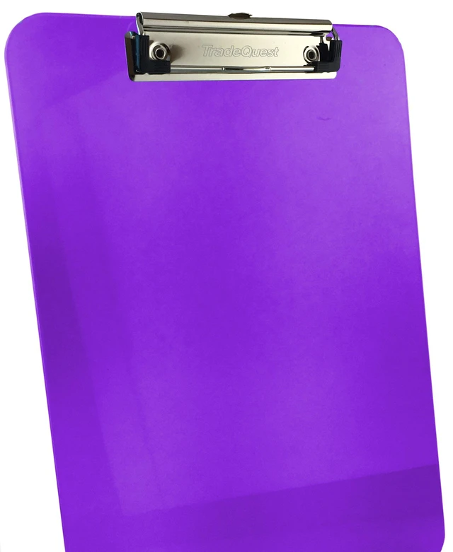 Alt view image 2 of 6 - Purple Clear Clipboards Letter Size Low Profile (6-Pack)