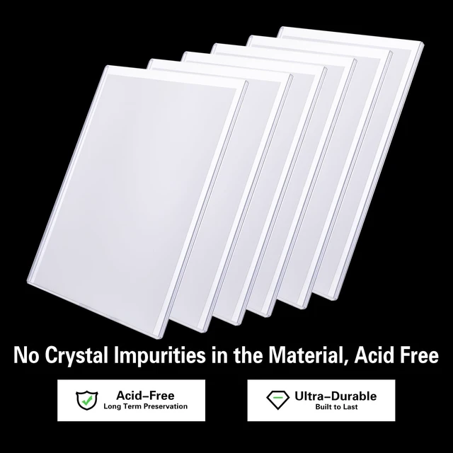 Alt view image 4 of 7 - 10ct Silver-Age Comic Book Toploaders - Crystal Clear Comic Book Top loaders, Premium PVC Comic Book Topload, Hard Plastic Comic Book Holders, Protection for Display, Storage, Collection