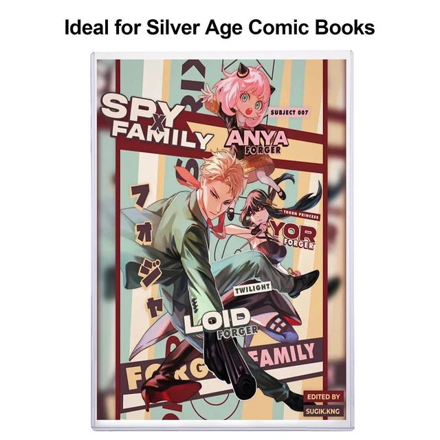 Alt view image 5 of 7 - 10ct Silver-Age Comic Book Toploaders - Crystal Clear Comic Book Top loaders, Premium PVC Comic Book Topload, Hard Plastic Comic Book Holders, Protection for Display, Storage, Collection