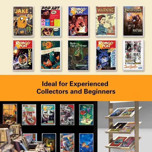 Alt view image 6 of 7 - 10ct Silver-Age Comic Book Toploaders - Crystal Clear Comic Book Top loaders, Premium PVC Comic Book Topload, Hard Plastic Comic Book Holders, Protection for Display, Storage, Collection