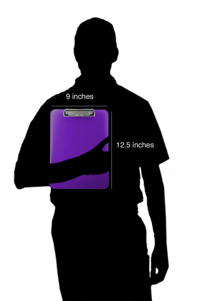 Alt view image 5 of 6 - Purple Clear Clipboards Letter Size Low Profile (6-Pack)