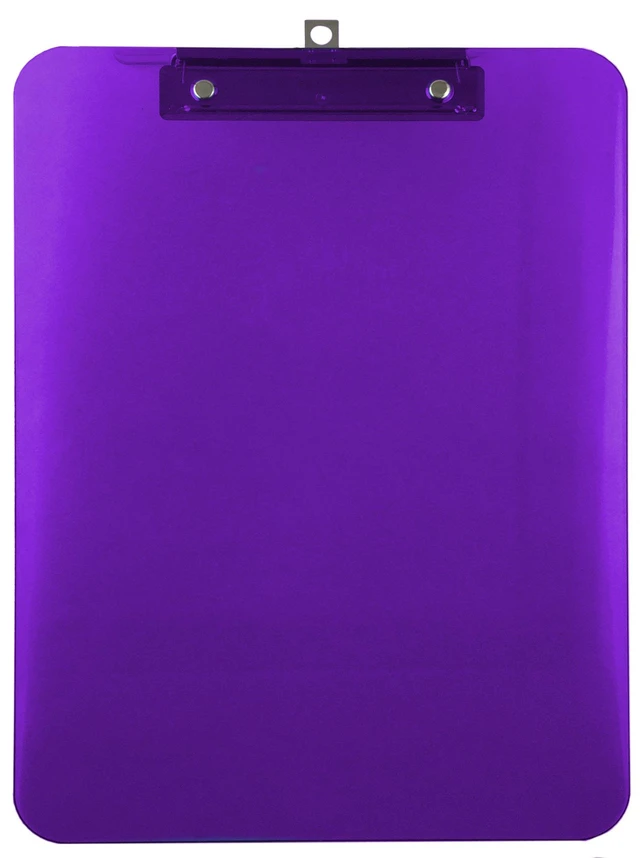 Alt view image 4 of 6 - Purple Clear Clipboards Letter Size Low Profile (6-Pack)