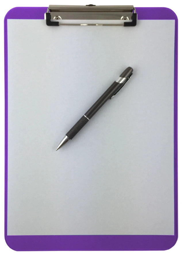Alt view image 6 of 6 - Purple Clear Clipboards Letter Size Low Profile (6-Pack)