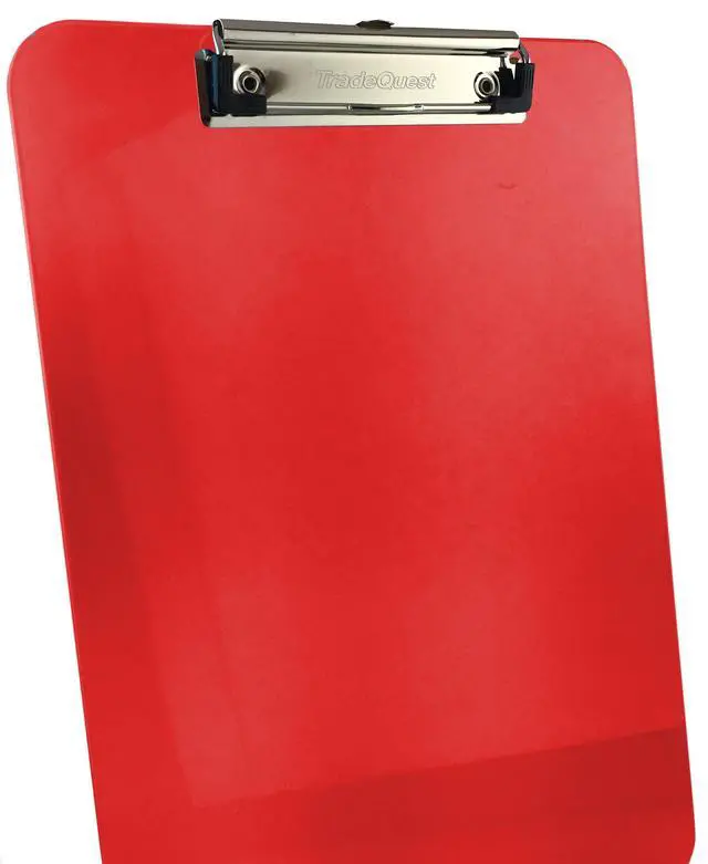 Alt view image 2 of 6 - Red Clear Clipboards Letter Size Low Profile (6-Pack)
